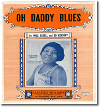 Sheet music cover, oh daddy blues